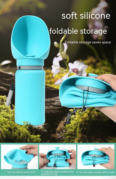 Bebedero Portátil Plegable para Mascotas - Botella de Viaje para Perros y Gatos - Image 16
