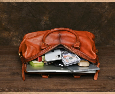 Bolso de Cuero Genuino con Correa Ajustable y Gran Capacidad - Image 12