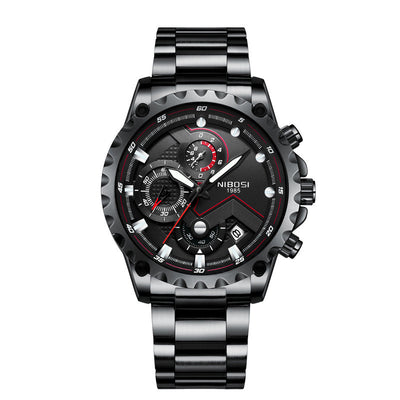 Reloj de Cuarzo NIBOSI Tres Esferas Seis Agujas - Diseño Deportivo Multifunción - Image 9