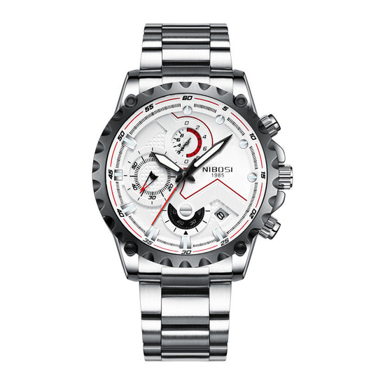 Reloj de Cuarzo NIBOSI Tres Esferas Seis Agujas - Diseño Deportivo Multifunción - Image 10
