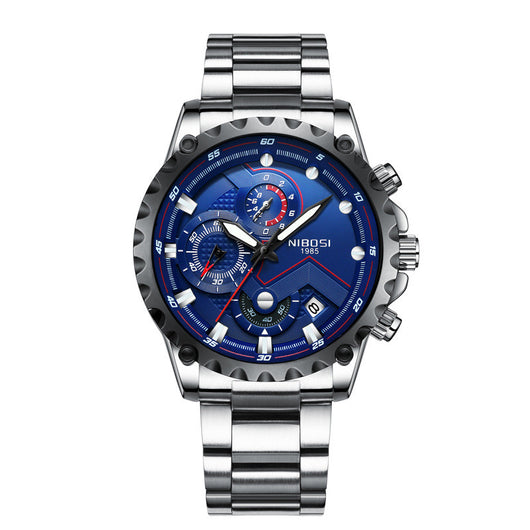 Reloj de Cuarzo NIBOSI Tres Esferas Seis Agujas - Diseño Deportivo Multifunción - Image 12
