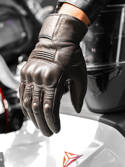 Guantes de Cuero para Motocicleta Invierno Hombre - Image 8