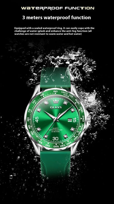 Reloj Submarino Verde Cuarzo Luminoso para Hombre - Image 20