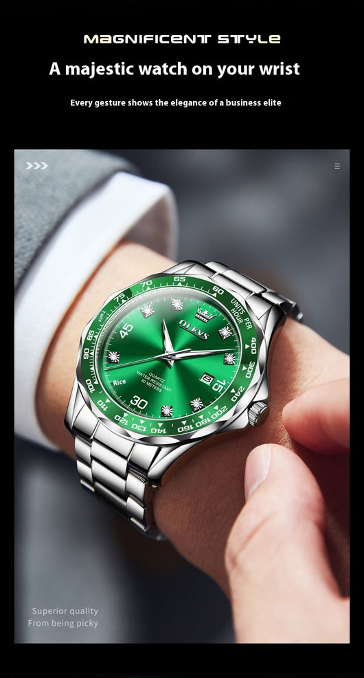Reloj Submarino Verde Cuarzo Luminoso para Hombre - Image 23