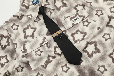 Camisa Suelta Hombre Estampado Estrella de Cinco Puntas - Image 19