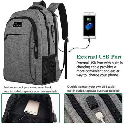 Mochila Portacomputadora Recargable para Viajes y Trabajo - Image 12