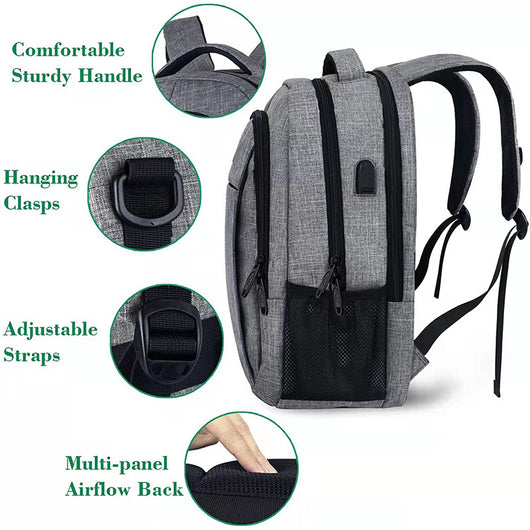 Mochila Portacomputadora Recargable para Viajes y Trabajo - Image 16