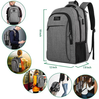 Mochila Portacomputadora Recargable para Viajes y Trabajo - Image 17