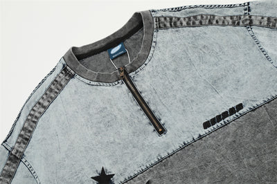 Camisa de Mezclilla Azul Clásica de Manga Corta para Hombre - Image 26