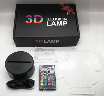 Lámpara de Mesa LED 3D Abstracta Táctil y Multicolor - Image 8