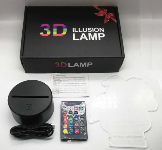 Lámpara de Mesa LED 3D Abstracta Táctil y Multicolor - Image 8