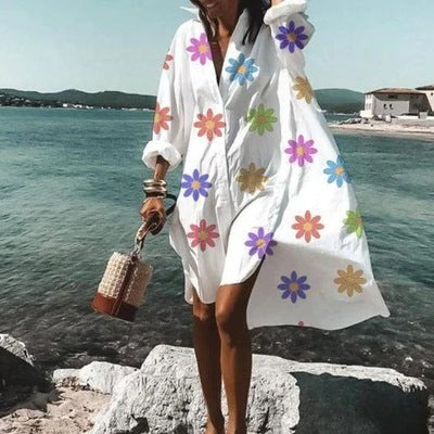 Vestido Camisero Elegante de Moda Europea y Americana - Image 15