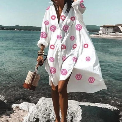 Vestido Camisero Elegante de Moda Europea y Americana - Image 17