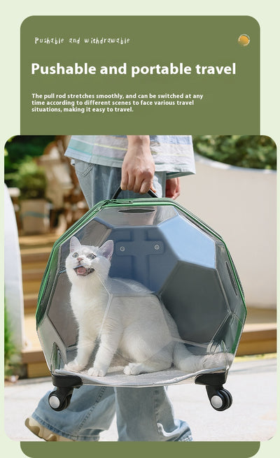 Carrito Transportín para Mascotas - Maleta Cápsula Espacial Transparente Grande - Image 14