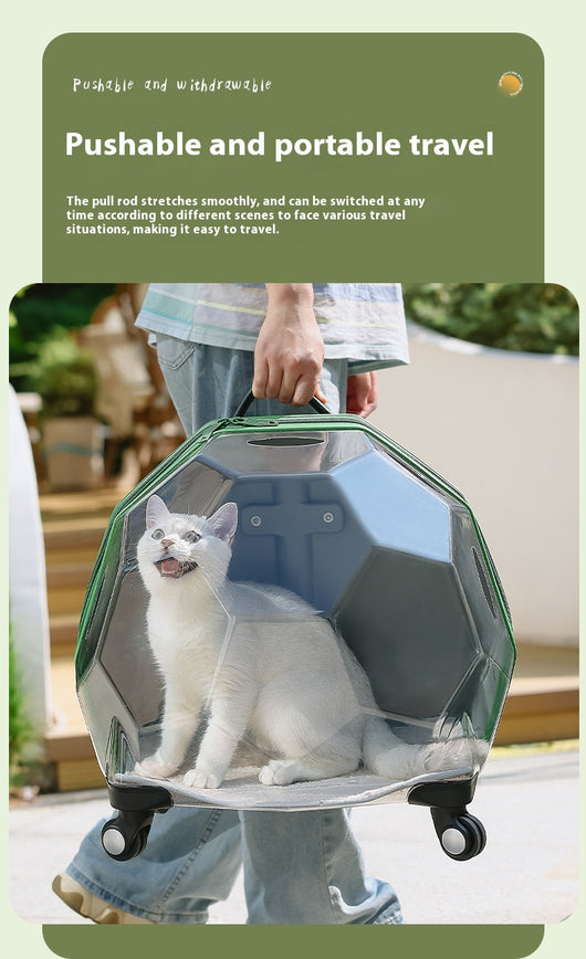 Carrito Transportín para Mascotas - Maleta Cápsula Espacial Transparente Grande - Image 14