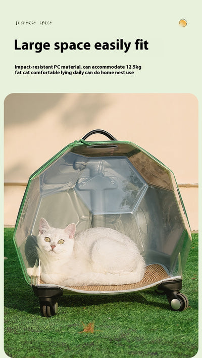 Carrito Transportín para Mascotas - Maleta Cápsula Espacial Transparente Grande - Image 15