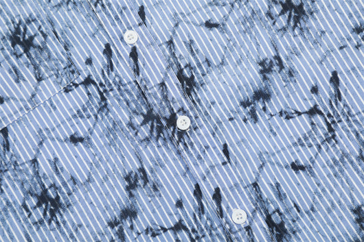 Camisa de Manga Corta Tie-Dye Tinta para Hombre - Image 24
