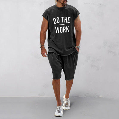 Conjunto Deportivo Hombre con Letras 3D - Cuello Redondo Estilo Europeo - Image 8