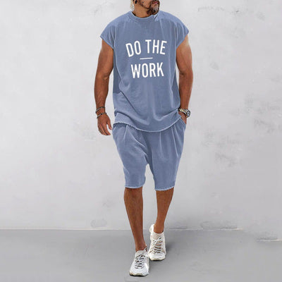 Conjunto Deportivo Hombre con Letras 3D - Cuello Redondo Estilo Europeo - Image 9
