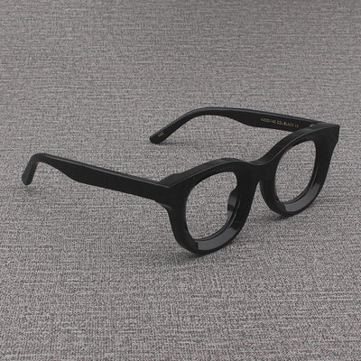 Gafas Cuadradas Retro con Marco Grueso Negro Mate y Bordes Anchos - Image 21