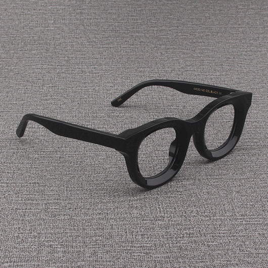Gafas Cuadradas Retro con Marco Grueso Negro Mate y Bordes Anchos - Image 21