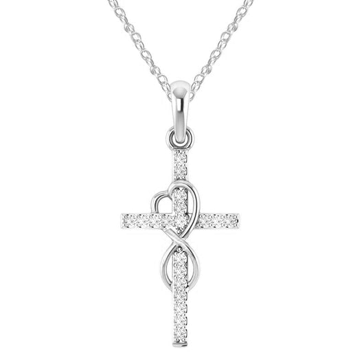 Collar con Colgante de Cruz Infinita y Acento de Diamante - Image 34