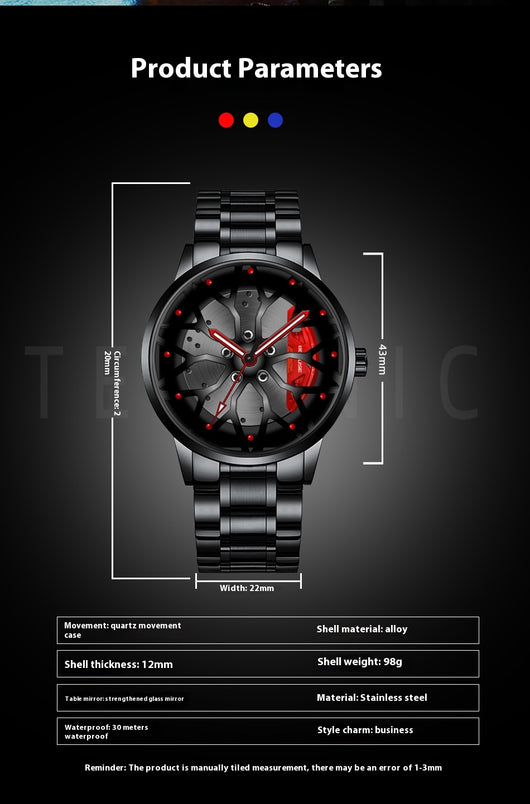Reloj de Cuarzo Luminoso Impermeable para Hombre con Diseño de Calibrador - Image 18