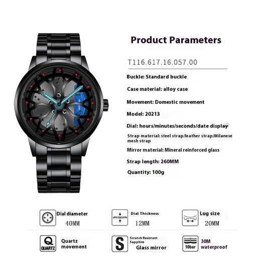 Reloj de Cuarzo Luminoso Impermeable para Hombre con Diseño de Calibrador - Image 19