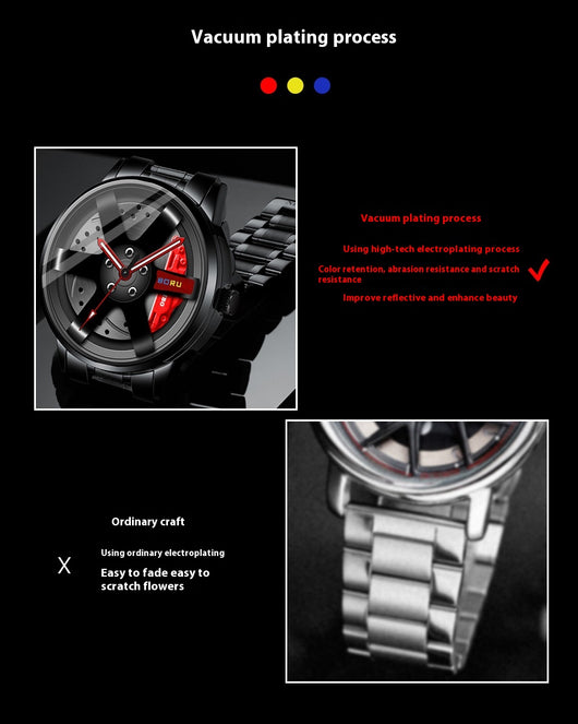 Reloj de Cuarzo Luminoso Impermeable para Hombre con Diseño de Calibrador - Image 22