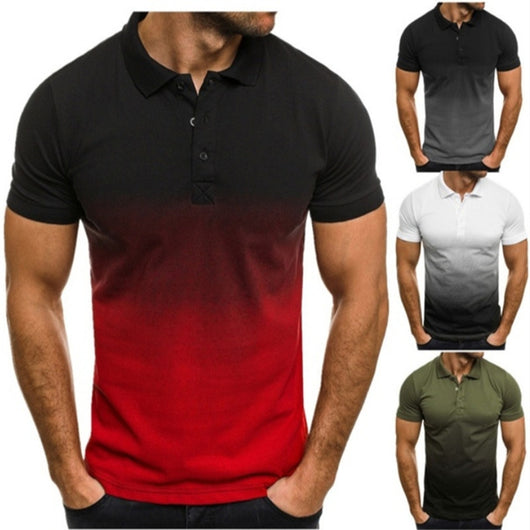Polo Slim Fit con Estampado Degradado de Manga Corta para Hombre - Image 13