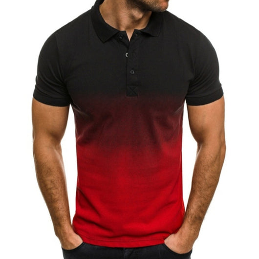 Polo Slim Fit con Estampado Degradado de Manga Corta para Hombre - Image 15