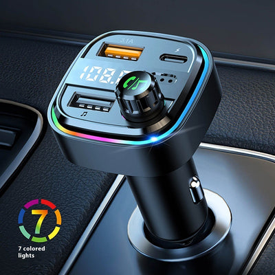 Transmisor FM Bluetooth para Auto con Cargador Rápido y Reproductor MP3 - Image 11