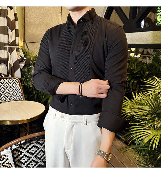 Camisa de Banquete Slim Fit para Hombre - Elegancia y Rendimiento - Image 14