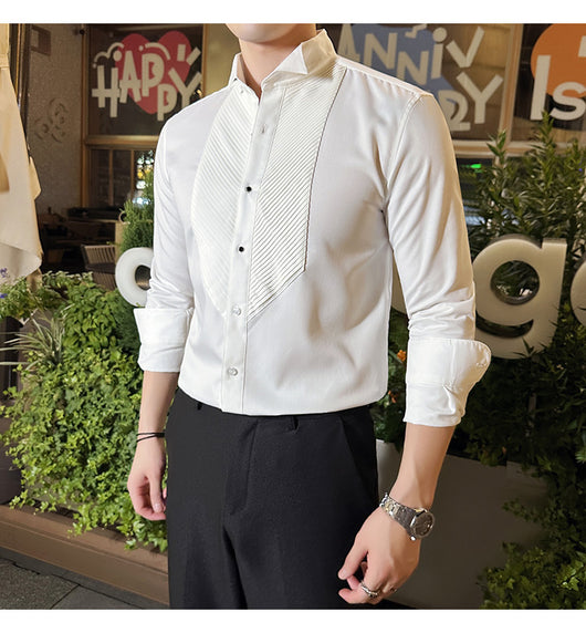 Camisa de Banquete Slim Fit para Hombre - Elegancia y Rendimiento - Image 15