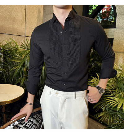 Camisa de Banquete Slim Fit para Hombre - Elegancia y Rendimiento - Image 22