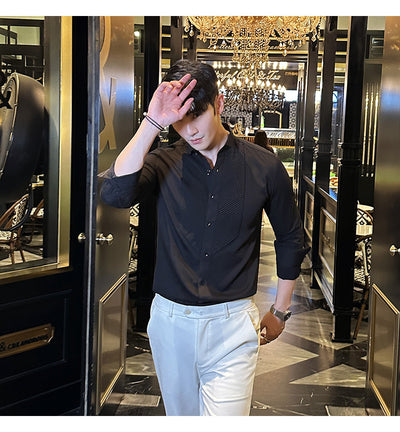 Camisa de Banquete Slim Fit para Hombre - Elegancia y Rendimiento - Image 24