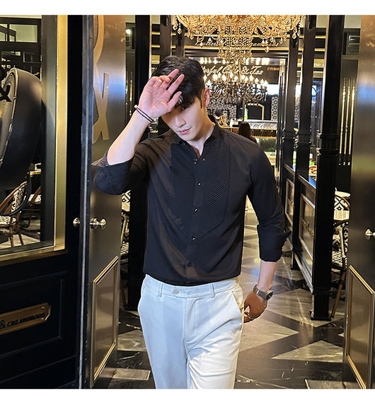 Camisa de Banquete Slim Fit para Hombre - Elegancia y Rendimiento - Image 24