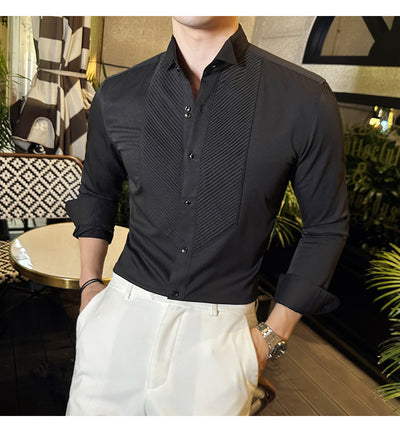 Camisa de Banquete Slim Fit para Hombre - Elegancia y Rendimiento - Image 25