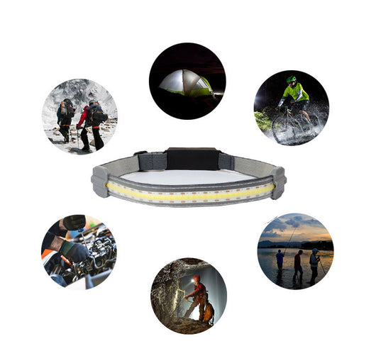 Linterna Frontal LED COB Recargable USB con Luz Roja de Advertencia - 3 Modos - Image 15