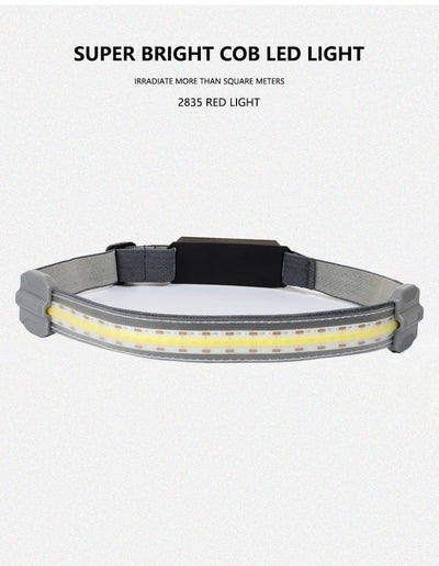 Linterna Frontal LED COB Recargable USB con Luz Roja de Advertencia - 3 Modos - Image 20