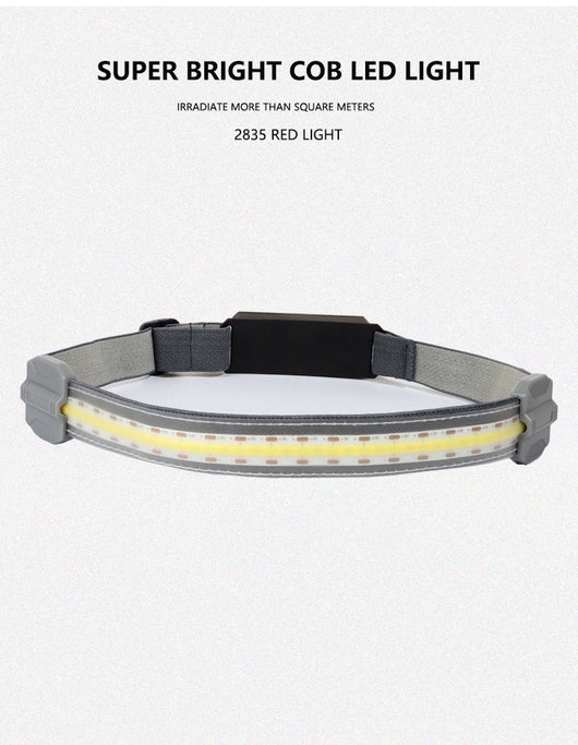 Linterna Frontal LED COB Recargable USB con Luz Roja de Advertencia - 3 Modos - Image 20