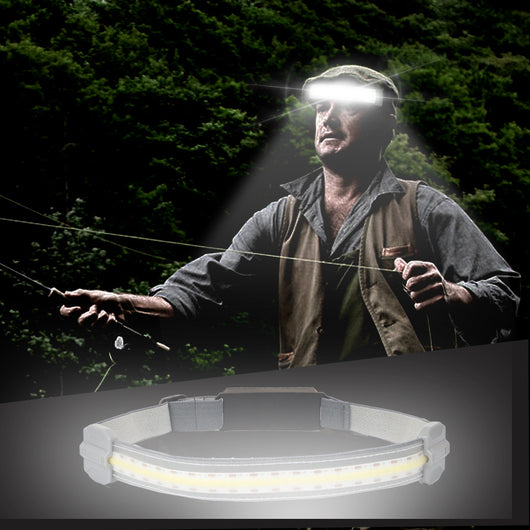 Linterna Frontal LED COB Recargable USB con Luz Roja de Advertencia - 3 Modos - Image 21
