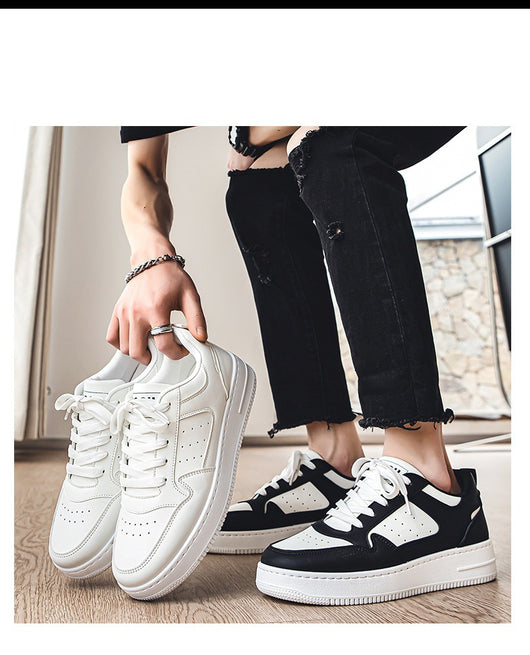 Zapatillas Plataforma Blancas de Cuero Respirable - Tendencia Teen Todo Combinable - Image 28