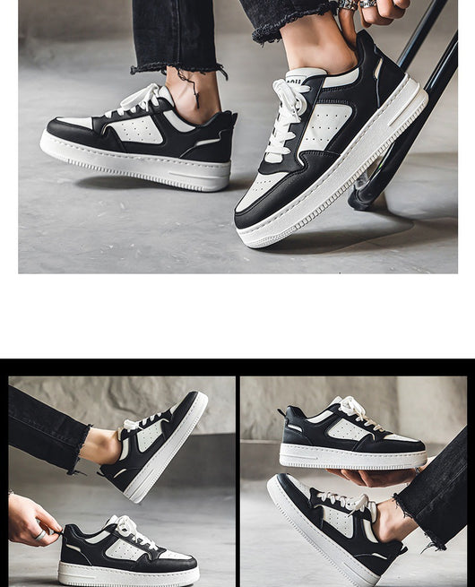 Zapatillas Plataforma Blancas de Cuero Respirable - Tendencia Teen Todo Combinable - Image 29