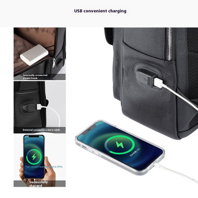 Mochila de Cuero Genuino para Hombre - Image 13