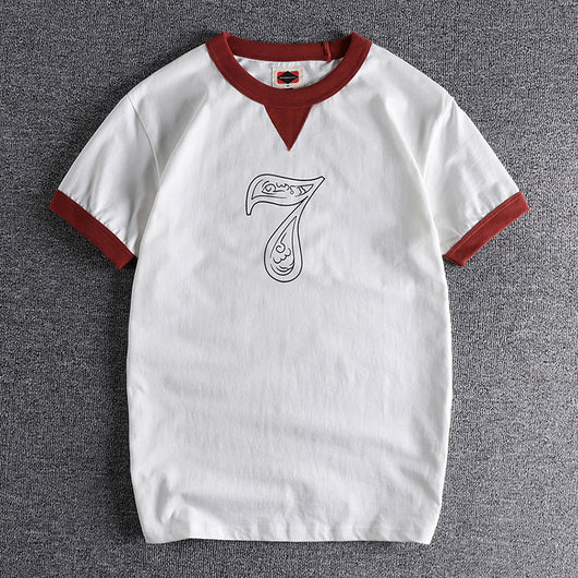 Camiseta de Algodón Lavado para Hombre con Cuello Estilo Thread - Image 21