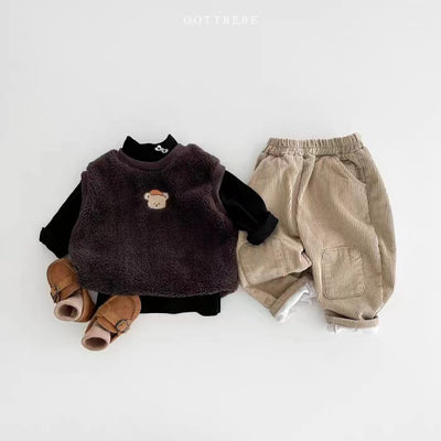 Pantalones de Pana Coreanos con Forro Polar y Parches - Image 19