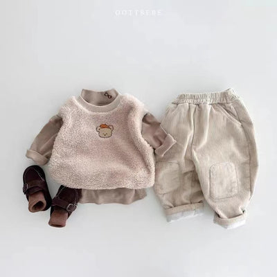 Pantalones de Pana Coreanos con Forro Polar y Parches - Image 21