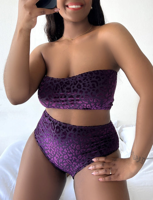 Bikini Talle Grande Cintura Alta con Abertura Lateral - Image 29