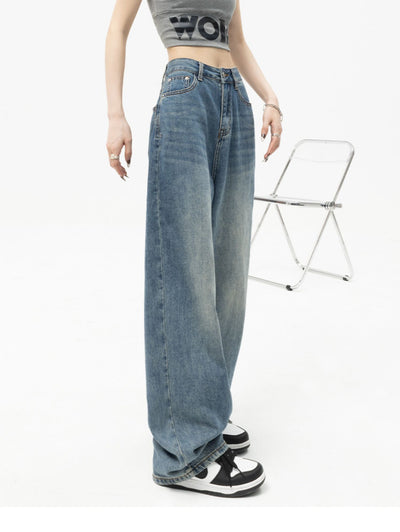 Jeans Rectos de Cintura Alta Holgados para Mujer - Image 12
